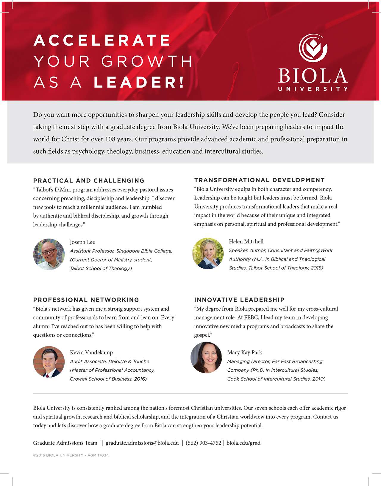 Biola Global Leadership Summit Grad Flyer